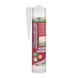 Silikon Sanitarny do Kuchni Łazienki 111 SREBRNY 310ml Mapesil AC Mapei do wewnątrz i na zewnątrz