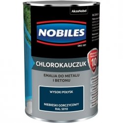 Chlorokauczuk 0,9L RAL5010 NIEBIESKI GORCZYCOWY Nobiles farba emalia