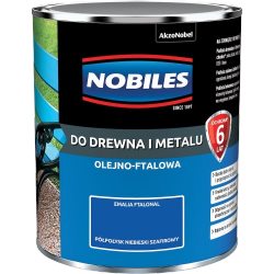Nobiles olejna 0,7L NIEBIESKI SZAFIROWY Ftalonal farba olejno-ftalowa drewna metalu betonu emalia
