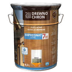 Drewnochron BIAŁY 4,5L Impregnat Extra do drewna powłokotwórczy płotów altan elewacji