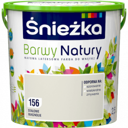 Śnieżka Barwy Natury 2,5L Stalowe Magnolie 156 mat farba do wnętrz ścian sufitów emulsja