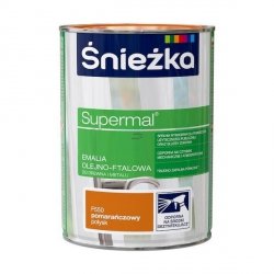 Śnieżka Olejna POMARAŃCZOWY F550 0,8L Supermal farba olejno-ftalowa drewna metalu emalia