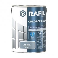 Rafil Chlorokauczuk 5L Szary Ciemny RAL7046 szara farba metalu betonu emalia chlorokauczukowa 