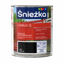 Śnieżka Urekor S 0,8L CZARNY unikor minia podkład antykorozyjny farba przeciw rdzy czarna