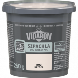 Vidaron Szpachla do Drewna 0,25kg BRZOZA H02 szpachlówka akrylowa gotowa zawiera terpentynę