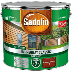 Sadolin Classic impregnat 9L SZWEDZKA CZERWIEŃ 98 do drewna clasic Hybrydowy płotów altanek fasad
