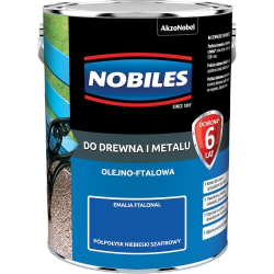 Nobiles olejna 5L NIEBIESKI SZAFIROWY Ftalonal farba olejno-ftalowa drewna metalu betonu emalia