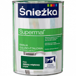 Śnieżka Olejna ZIELONY MIĘTOWY F510 0,8L Supermal farba olejno-ftalowa drewna metalu emalia połysk