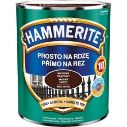 Hammerite Na Rdzę 0,7L BRĄZ-OWY RAL8016 MAT hamerite farba