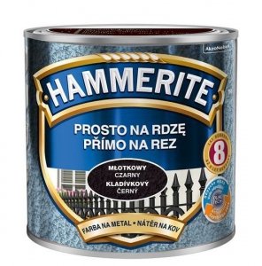 Hammerite Na Rdzę 0,25L CZARNY MŁOTKOWY hamerite farba czarna