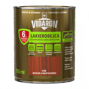 Vidaron Lakierobejca 0,75L L06 Mahoń Amerykański do drewna ochronno-dekoracyjna połysk
