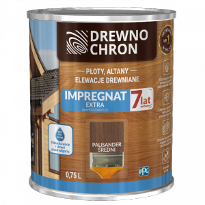 Drewnochron PALISANDER ŚREDNI 0,75L Impregnat Extra do drewna powłokotwórczy płotów altan elewacji