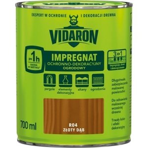 Vidaron Impregnat OGRODOWY 0,7L R04 Złoty Dąb do drewna Ochronno-Dekoracyjny