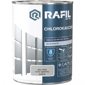 Rafil Chlorokauczuk 0,9L Szary RAL7038 farba emalia chlorokauczukowa Agatowy