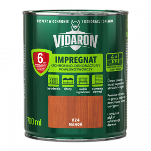 Vidaron Impregnat 0,7L V24 Mahoń do drewna powłokotwórczy ochronny ogrodzeń altan elewacji ochronny