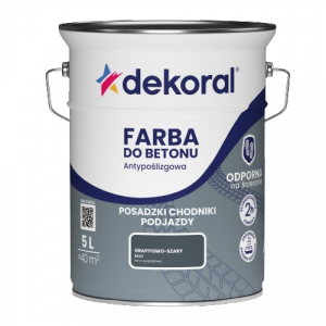 Dekoral Do Betonu 5L GRAFIT-OWO-SZARY GRAFITOWY MAT Akrylit B  farba posadzek antypoślizgowa szybkoschnąca
