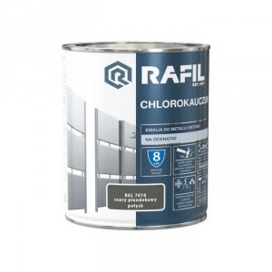 Rafil Chlorokauczuk 0,75L Szary Plandekowy RAL7010 szara farba metalu betonu emalia chlorokauczukowa