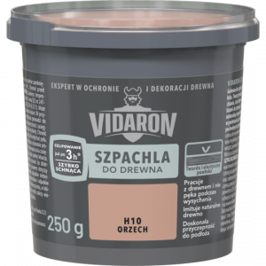 Vidaron Szpachla do Drewna 0,25kg ORZECH H10 szpachlówka akrylowa gotowa zawiera terpentynę
