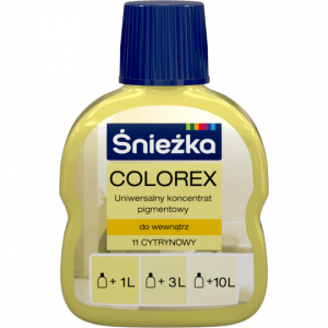 Śnieżka Colorex Pigment 100ml cytrynowy 11 barwnik do farby barwienia kolorowania
