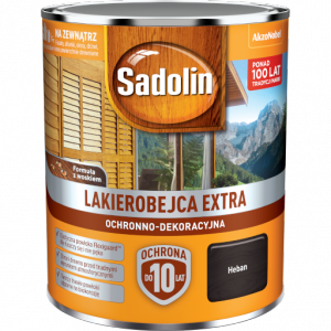 Sadolin Extra lakierobejca 0,75L HEBAN 5 PÓŁMAT do drewna fasad domków okien drzwi
