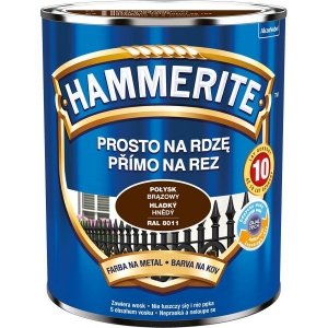 Hammerite Na Rdzę 0,7L BRĄZ-OWY RAL8011 POŁYSK hamerite farba