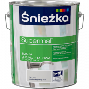 Śnieżka Olejna POPIELATY JASNY MAT RAL7047 szara 10L Supermal farba olejno-ftalowa drewna metalu emalia