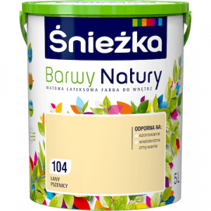 Śnieżka Barwy Natury 5L Łany Pszenicy 104 mat farba do wnętrz ścian sufitów emulsja