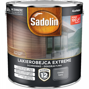 Sadolin Extreme lakierobejca 2,5L SZARY CIEMNY do drewna szybkoschnąca odporna zewnętrzna