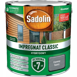 Sadolin Classic impregnat 2,5L CIEMNY SZARY do drewna clasic Hybrydowy płotów altanek fasad