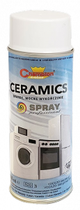Spray Emalia Ceramiczna Biały 400ml Champion Ceramics do lodówek pralek wanien umywalek brodzików