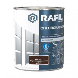 Rafil Chlorokauczuk 0,75L BRĄZ-OWY Czekoladowy RAL8017 brązowa farba metalu betonu emalia chlorokauczukowa
