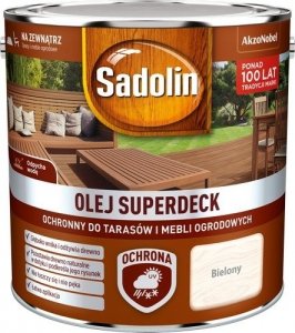 Sadolin Superdeck olej 2,5L BIELONY tarasów drewna do