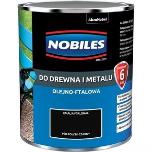 Nobiles olejna 0,7L CZARNY farba Ftalonal emalia czarna