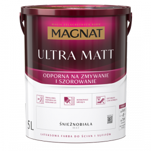 MAGNAT Ultra Matt 5L Farba Biała Lateksowa do ścian i sufitów  odporna na UV