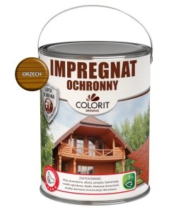 Colorit Impregnat Szybkoschnący 4,5L ORZECH drewna do Ochronny wodny