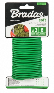 Drut Ogrodniczy w miękkiej otulinie PCV 3mm x 8m do roślin tyczki