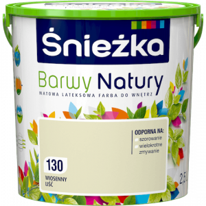 Śnieżka Barwy Natury 2,5L Wiosenny Liść 130 mat farba do wnętrz ścian sufitów emulsja