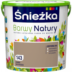 Śnieżka Barwy Natury 2,5L Zamki Na Piasku 143 mat farba do wnętrz ścian sufitów emulsja
