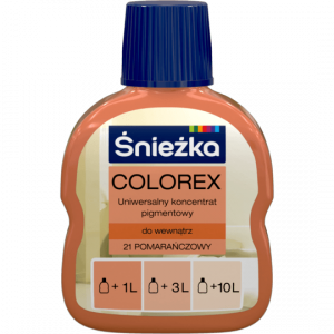 Śnieżka Colorex Pigment 100ml pomarańczowy 21 barwnik do farby barwienia kolorowania