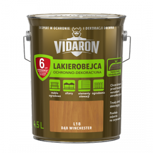 Vidaron Lakierobejca 4,5L L18 Dąb Winchester do drewna ochronno-dekoracyjna połysk