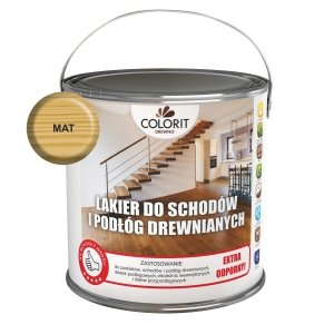 Lakier Schodów Podłóg Drewna Szybkoschnący Wodny 2,5L MAT-OWY BEZBARWNY Colorit