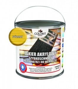 Colorit Lakier Akrylowy Drewna 5L PÓŁMAT BEZBARWNY z filtrami UV do wewnątrz i na zewnątrz nieżółknący