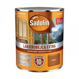 Sadolin Extra lakierobejca 0,75L MAHOŃ 7 PÓŁMAT do drewna fasad domków okien drzwi