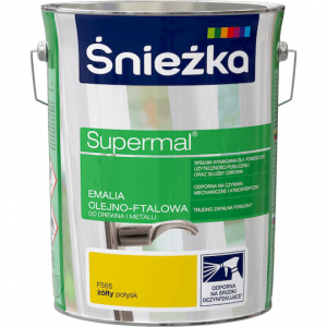 Śnieżka Olejna ŻÓŁTY F565 5L Supermal farba olejno-ftalowa drewna metalu emalia  połysk