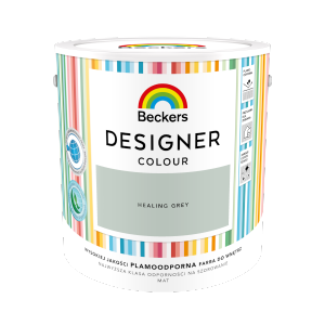 Beckers 2,5L HEALING GREY Designer Colour farba lateksowa mat-owa do ścian sufitów