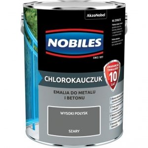 Chlorokauczuk 5L SZARY Nobiles farba emalia
