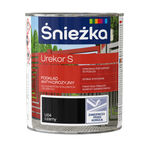 Śnieżka Urekor S 0,8L CZARNY unikor minia podkład antykorozyjny farba przeciw rdzy czarna