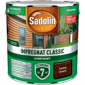 Sadolin Classic impregnat 2,5L CIEMNY ORZECH do drewna clasic Hybrydowy płotów altanek fasad