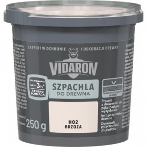 Vidaron Szpachla do Drewna 0,25kg BRZOZA H02 szpachlówka akrylowa gotowa zawiera terpentynę