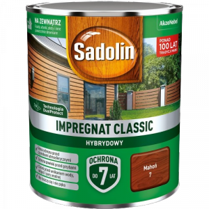 Sadolin Classic impregnat 0,75L MAHOŃ 7 do drewna clasic Hybrydowy płotów altanek fasad